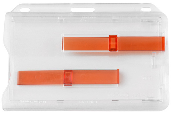 Frosted Rigid Plastic Horizontal 2-Card Dispenser with Extractor Slides, 3.58" x 2.46"