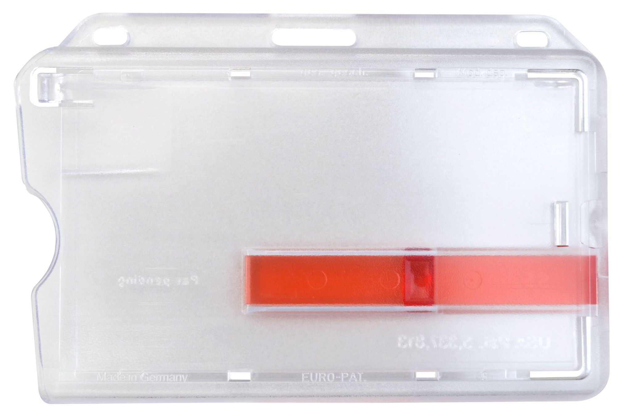 Frosted Rigid Plastic Horizontal 1-Card Dispenser with Extractor Slide, 3.72" x 2.46" 