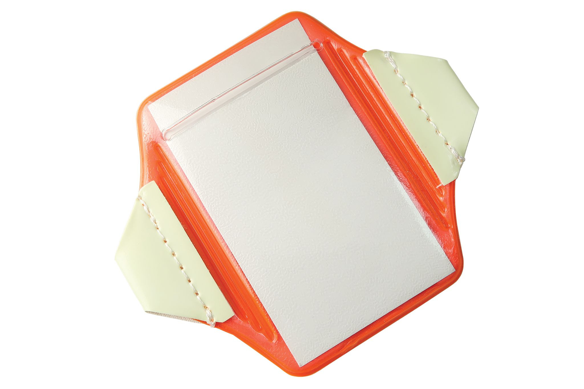 Neon Orange Vertical Arm Band Badge Holder, 2.38" x 3.38"