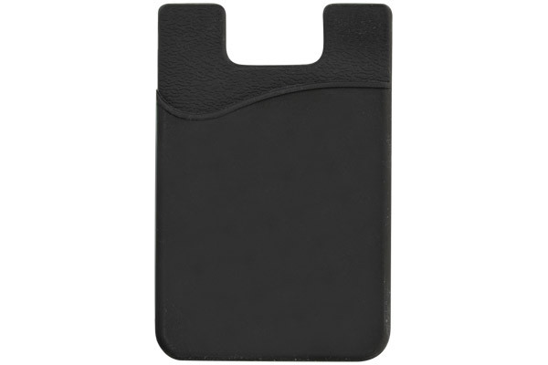 Black Silicon Cell Phone Wallet 1860-5001 - Front