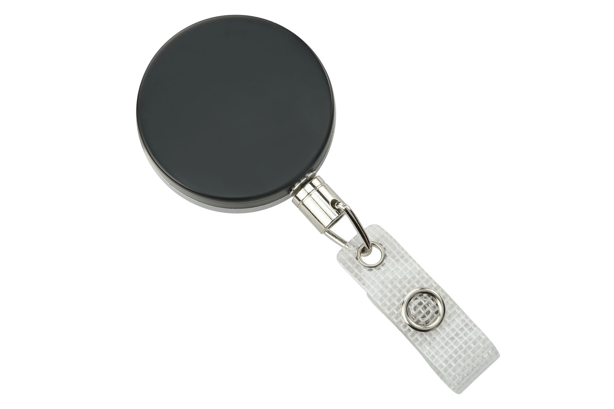 Black /Chrome Heavy-Duty badge Reel with Link Chain Reinforced