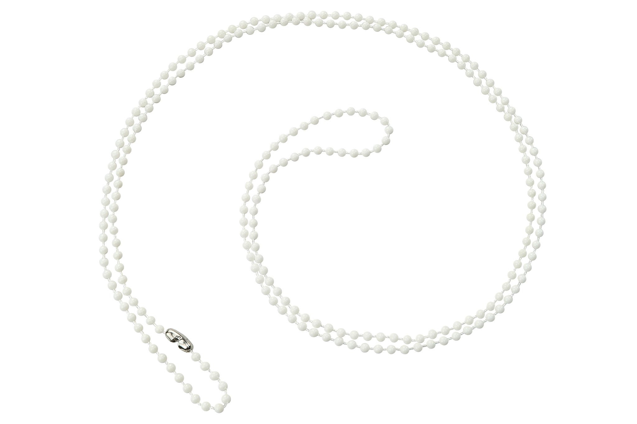 White Plastic Beaded Neck Chain Length 36