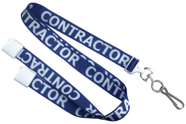 "Contractor" 5/8" (16 mm) Pre-Printed Lanyards 2138-5215