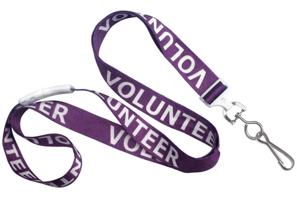 "Volunteer" 5/8" (16 mm) Pre-Printed Lanyards 2138-5230