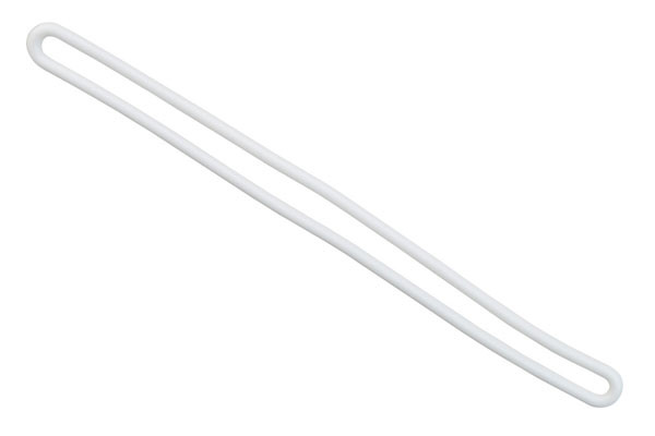 White 6" Plastic Loop Strap - 2410-2008