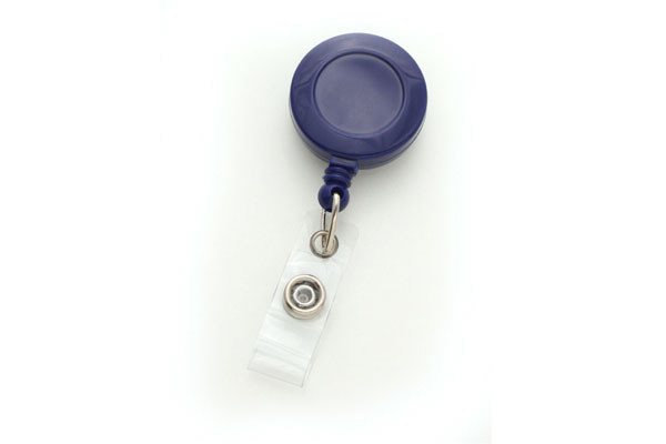 White Badge Reel with Clear Vinyl Strap & Belt Clip