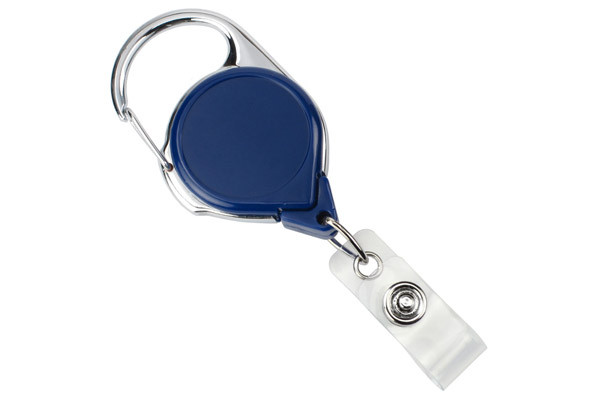 Royal Blue Carabiner Badge Reel With Strap 704-CB-RBLU