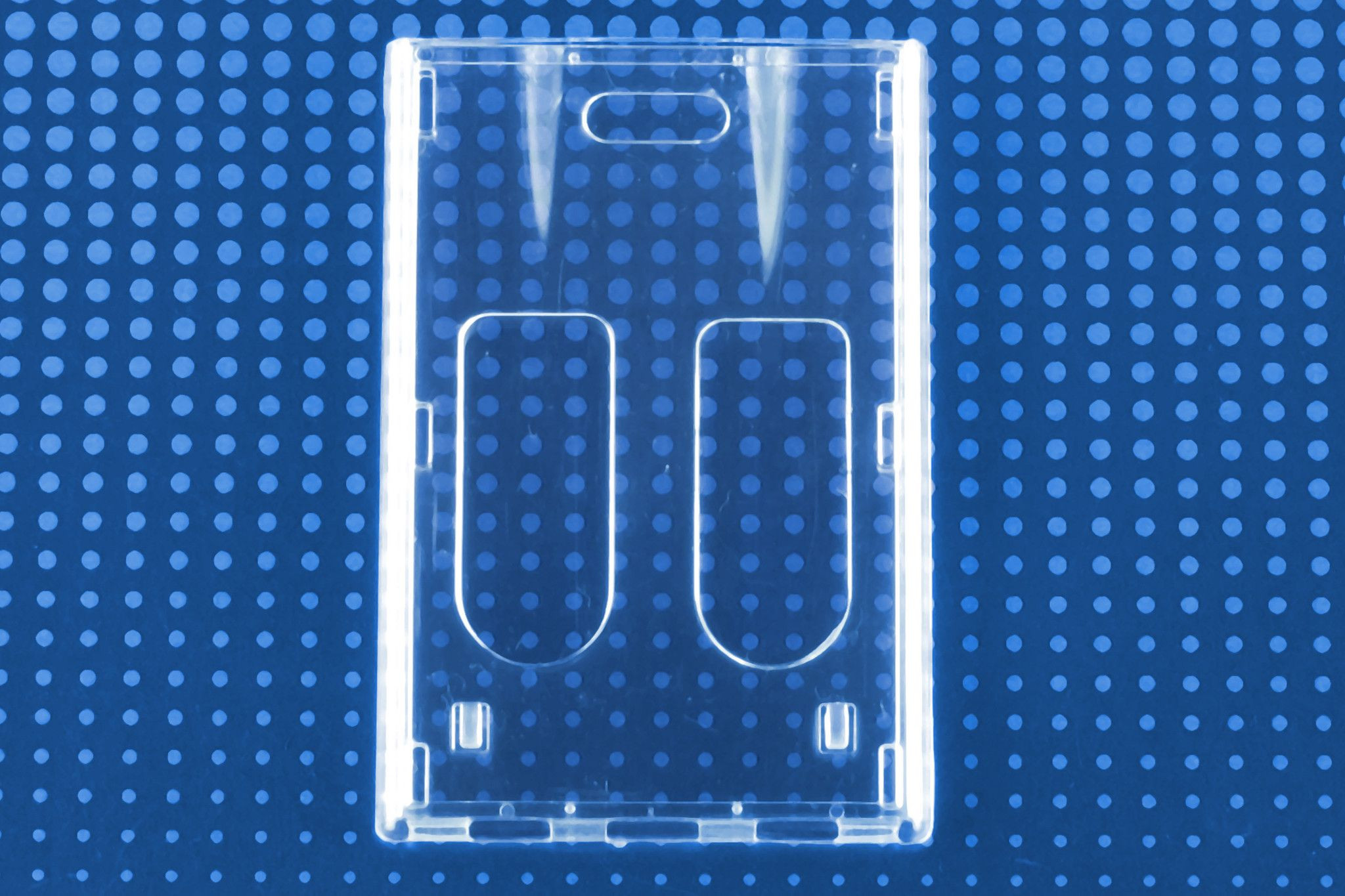Rigid Wear™ Vertical 2-Card Badge Holder with Slot, 2.38" x 3.5"