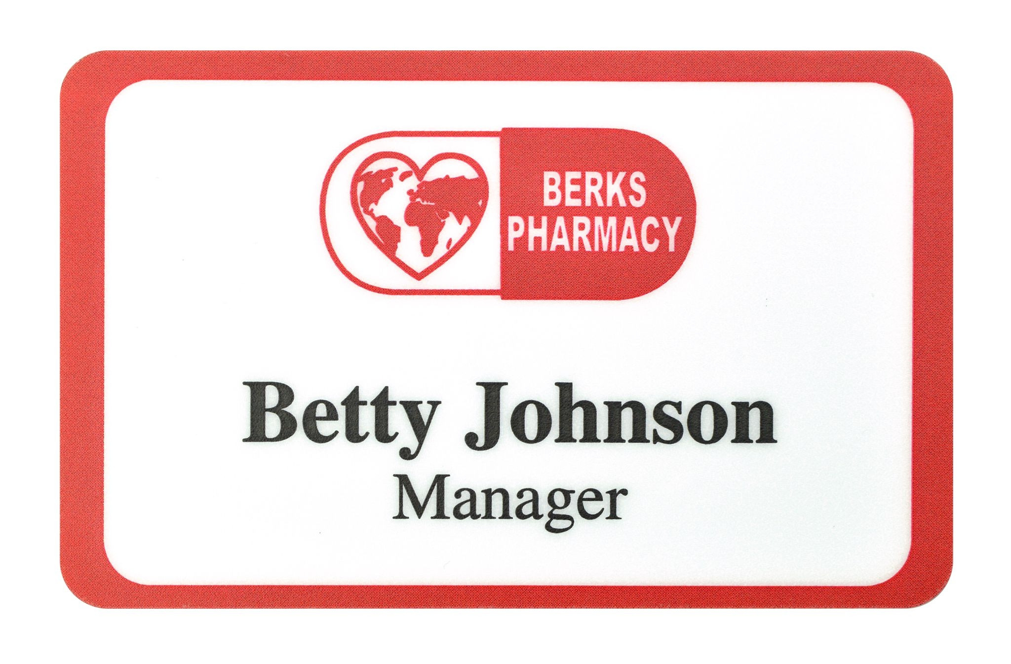 3.39" x 2.13" Event Badge with Rotating Bulldog Clip