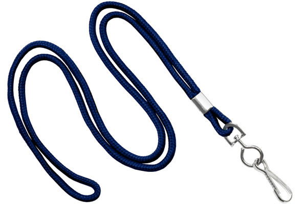 Navy Blue 1/8" Lanyard with Swivel Hook NL-7S-NBLU