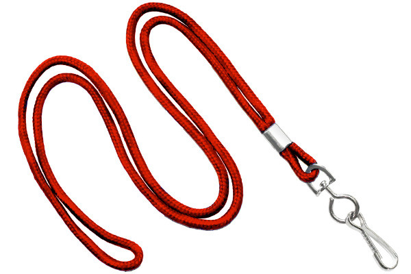 Red 1/8" Lanyard with Swivel Hook