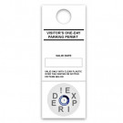 Expiring hangtag with printed "VISITOR" title - large - 05148
