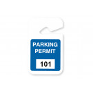 Plastic Parking Permit, 3 X 5" Non-expiring Hangtag - Seq # 101-200 - Blue - 05200