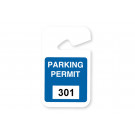 Plastic Parking Permit, 3 X 5" Non-expiring Hangtag - Seq # 301-400 - Blue - 05202