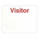 Adhesive non-expiring badge (handwritten) with printed "VISITOR" - large - 05826