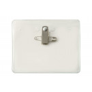 Clear Vinyl Horizontal Holder with Pin-Clip Combo, 4" x 3"