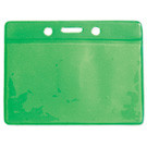 Horizontal Badge Holder with Green Color Back, Data/Credit Card Size