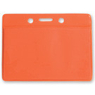 Horizontal Badge Holder with Orange Color Back, Data/Credit Card Size