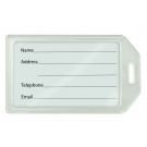 Frosted Rigid Plastic Luggage Tag Holder