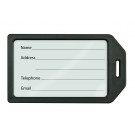 Black Rigid Plastic Luggage Tag Holder