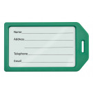 Green Rigid Plastic Luggage Tag Holder