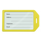 Yellow Rigid Plastic Luggage Tag Holder