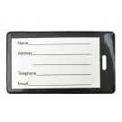 Black Semi-Rigid Vinyl Luggage Tag Holder