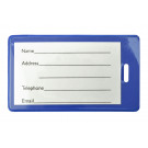 Blue Semi-Rigid Vinyl Luggage Tag Holder