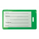 Green Semi-Rigid Vinyl Luggage Tag Holder