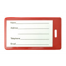 Red Semi-Rigid Vinyl Luggage Tag Holder