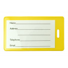 Yellow Semi-Rigid Vinyl Luggage Tag Holder