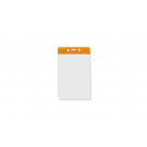 Vertical Badge Holder with Orange Color Bar, Data/Credit Card Size