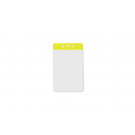 Vertical Badge Holder with Yellow Color Bar, Data/Credit Card Size