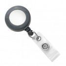 Gray Badge Reel with Reinforced Vinyl Strap & Belt Clip - 2120-3020