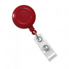 Red Badge Reel with Clear Vinyl Strap & Belt Clip