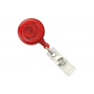 Translucent Red Badge Reel, Reinforced Vinyl Strap & Slide Type Belt Clip