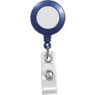 Blue Badge Reel with Silver Sticker, Clear Vinyl Strap & Spring Clip