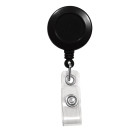 Black Badge Reel with Clear Vinyl Strap & Spring Clip