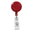 Red Badge Reel with Clear Vinyl Strap & Spring Clip