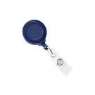 Navy Blue Badge Reel with Clear Vinyl Strap & Swivel Spring Clip