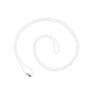 White Plastic Beaded Neck Chain, Length 30" (762mm), Bead Size 25mm