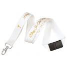 PH10-GI-34 Silk Screen Custom Glitter Ink Lanyard (3/4")