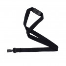 Black NextLife™ Fully-Compostable ⅝” (16mm) Organic Cotton Lanyard with Organic Breakaway and “No-Twist” Wide Organic Hook