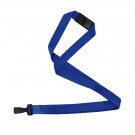 Royal Blue NextLife™ Fully-Compostable ⅝” (16mm) Organic Cotton Lanyard with Organic Breakaway and “No-Twist” Wide Organic Hook