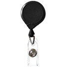 Black Classic Mini-Bak Badge Holder Reel Id With Strap And Slide Clip 505-MB-BLK