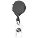 Dark Gray Classic Mini-Bak Badge Holder Reel Id With Strap And Slide Clip 505-MB-DKGRY