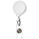 White Classic Mini-Bak Badge Holder Reel Id With Strap And Slide Clip 505-MB-WHT