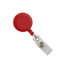 Red Round Badge Reel With Strap And Swivel Clip