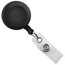 Dark Gray Round Badge Reel With Strap And Swivel Clip