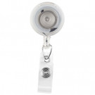 Translucent Clear Round Badge Reel With Strap And Swivel Clip 529-TR-CLR
